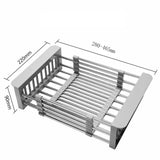 Over the Sink Stainless Steel Dish Drying Rack Kitchen Organizer_4