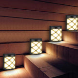 6 LED Outdoor Solar Wall Lights Garden Step Bright Light_13