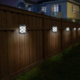6 LED Outdoor Solar Wall Lights Garden Step Bright Light_14