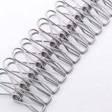 60pcs Stainless Steel Clothes Pegs Windproof Sealing Clamp_6
