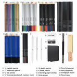 72pcs Professional Drawing Sketch Kit Pencil Sketch Charcoal Tools_11