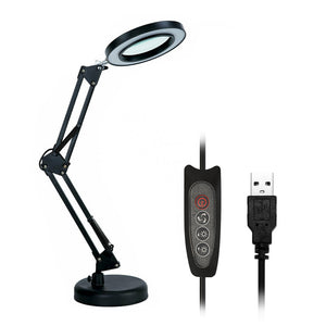 5X USB Magnifying Lamp Desk Table Salon Tattoo Clamp Light_0
