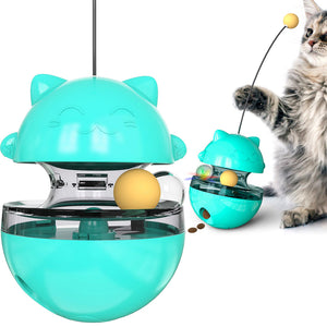 Cat Treat Dispenser Toy Ball Kitten Self Play Interactive Tumbler Toy_3