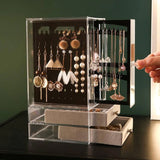 Acrylic Jewelry Storage Box Portable Dustproof Full Clear Display_6