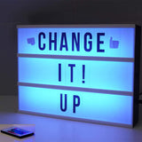 Cinema Lightbox Color Changing Light Up Massage Board with 90 Letters & Symbols - USB Rechargeable_9
