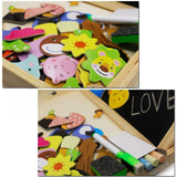 Wooden Educational Magnetic Double Sided Drawing Board For Kids Puzzle Toy_8