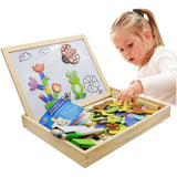 Wooden Educational Magnetic Double Sided Drawing Board For Kids Puzzle Toy_9