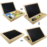Wooden Educational Magnetic Double Sided Drawing Board For Kids Puzzle Toy_10