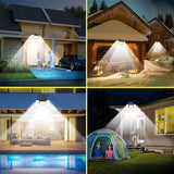4 Head Solar Powered Motion Sensor Outdoor Flood Lamp_8