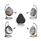 Swinging Hanging Rattan Egg Chair Outdoor Protection Cover_6