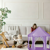 Large Play  House Teepee Tent Kids Canvas with Star LED Light-Battery Operated_3