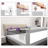 Kids Baby Safety Bed Rail Adjustable Folding Protective Cot_10