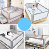Kids Baby Safety Bed Rail Adjustable Folding Protective Cot_12