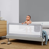 Kids Baby Safety Bed Rail Adjustable Folding Protective Cot_2