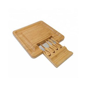 Bamboo Cheese Board Wooden Serving and Chopping Board_0
