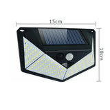 2 Pack 100 LED Solar Powered PIR Motion Sensor Outdoor Lights_2