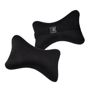Adjustable Soft Velvet Car Seat Headrest Neck Support Pillow_0