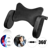 Adjustable Soft Velvet Car Seat Headrest Neck Support Pillow_2