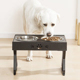 Elevated Double Bowl Dog Pet Feeder with Adjustable Height_11