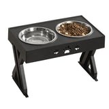 Elevated Double Bowl Dog Pet Feeder with Adjustable Height_5