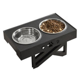 Elevated Double Bowl Dog Pet Feeder with Adjustable Height_6