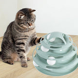 3 Levels Interactive Cat Turntable and Track Ball Training Toy_7