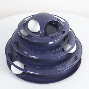 3 Levels Interactive Cat Turntable and Track Ball Training Toy_0