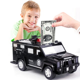Armored Car Money Piggy Bank with Light for Kids - USB Rechargeable_0