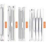 15Pcs  Stainless Steel Blackhead Remover Pimple Popper Tools Kit with Metal Case_2