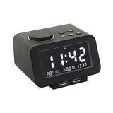 Brightness Adjustable LED Digital Alarm Clock Radio- USB Plugged in_1