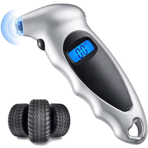 Digital Tire Pressure Gauge 150 PSI with Backlit LCD and Non-Slip Grip Car Accessories - Battery Operated_0