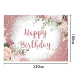 Party Gold Floral Photography Studio Birthday Backdrop_9