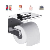 Wall Mounted Stainless Toilet Tissue Roll and Phone Holder_5