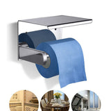 Wall Mounted Stainless Toilet Tissue Roll and Phone Holder_8