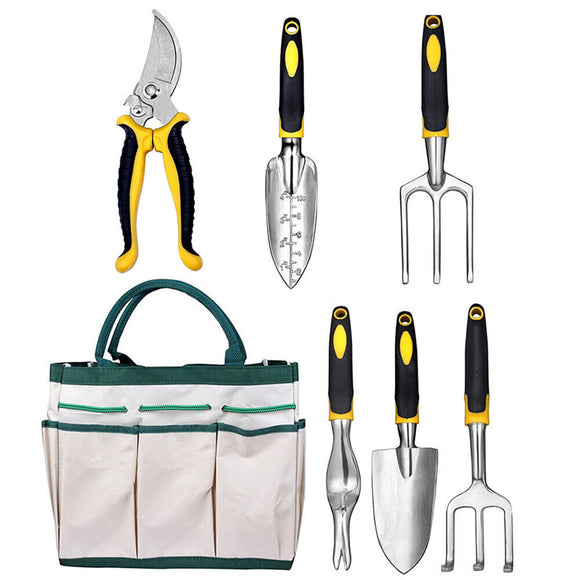 Set of 7 Garden Tools Planting Grafting Kit with Storage Bag_0