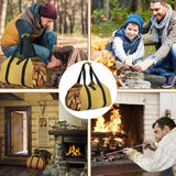 Portable Firewood Log Carrier Tote Bag Fireplace Wood Holder_6