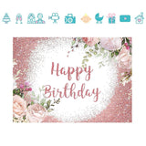 Party Gold Floral Photography Studio Birthday Backdrop_6