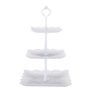 2 Pcs 3 Layer Dessert Cake Stand Detachable Dessert Display Stand_0