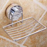Strong Suction Bathroom Shower Chrome Finished Soap Holder_9
