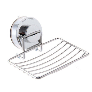 Strong Suction Bathroom Shower Chrome Finished Soap Holder_0