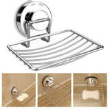 Strong Suction Bathroom Shower Chrome Finished Soap Holder_3