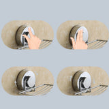 Strong Suction Bathroom Shower Chrome Finished Soap Holder_6