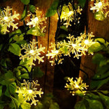 Solar Powered Snowflake LED String Light Holiday Decoration_9