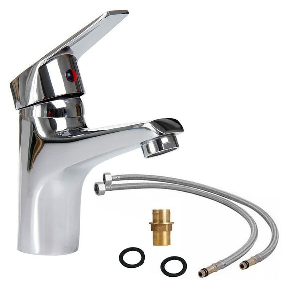 Modern Single Lever Bathroom Basin Sink Mixer Dual Hose Tap_0