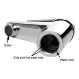 Modern Single Lever Bathroom Basin Sink Mixer Dual Hose Tap_7