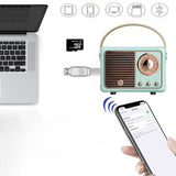 Retro Wireless Mini Bluetooth Speaker Vintage Décor for iPhone Android - USB Rechargeable_9