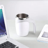 Electric Stainless Steel Magnetic Self Stirring Coffee Mug - Battery Powered_7