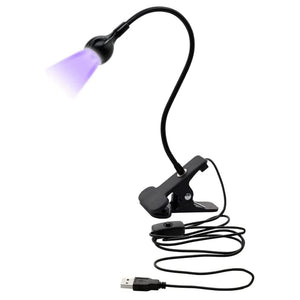 UV LED Black Light Fixtures with Gooseneck and Clamp for UV gel Nail - USB Plugged In_0