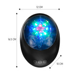 3-in-1 Galaxy Star Night Light Projector with White Noise- USB Powered