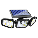 74 LED Solar Powered PIR Motion Sensor Rotatable Spotlight with 3 Light Modes